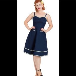 Vintage Inspired Voodoo Vixen “May” Denim Dress